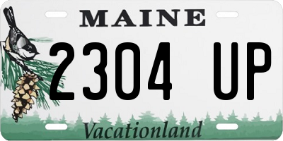 ME license plate 2304UP