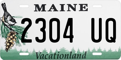 ME license plate 2304UQ