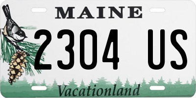 ME license plate 2304US
