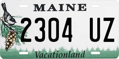 ME license plate 2304UZ