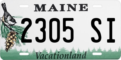 ME license plate 2305SI