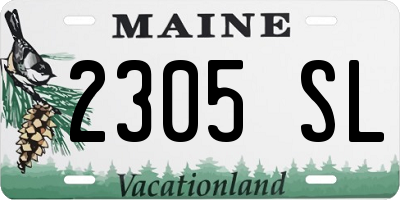 ME license plate 2305SL