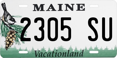 ME license plate 2305SU