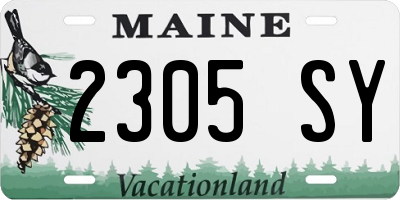 ME license plate 2305SY