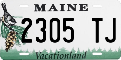 ME license plate 2305TJ