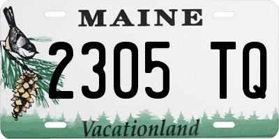 ME license plate 2305TQ