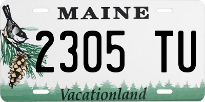 ME license plate 2305TU