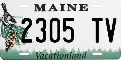 ME license plate 2305TV