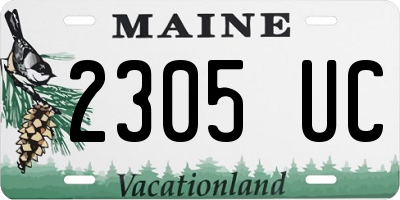 ME license plate 2305UC