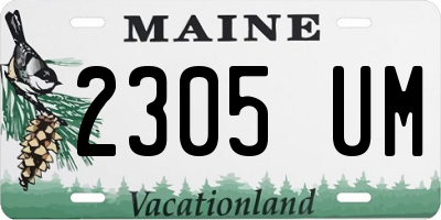 ME license plate 2305UM