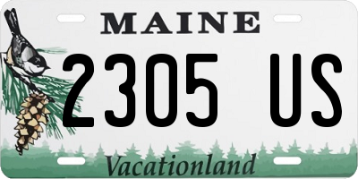 ME license plate 2305US