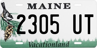 ME license plate 2305UT