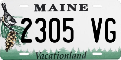 ME license plate 2305VG