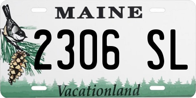 ME license plate 2306SL