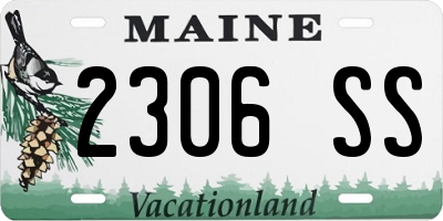 ME license plate 2306SS