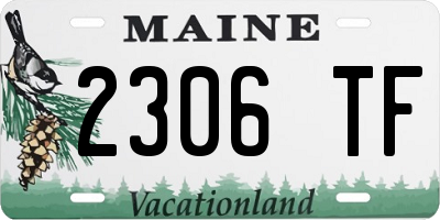 ME license plate 2306TF