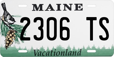 ME license plate 2306TS