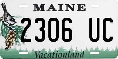 ME license plate 2306UC