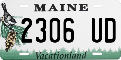 ME license plate 2306UD