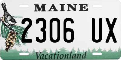 ME license plate 2306UX