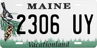 ME license plate 2306UY