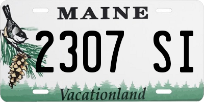 ME license plate 2307SI
