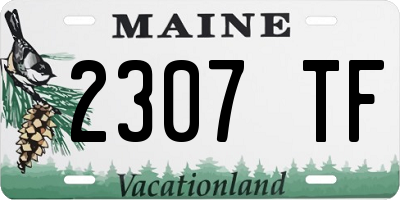 ME license plate 2307TF