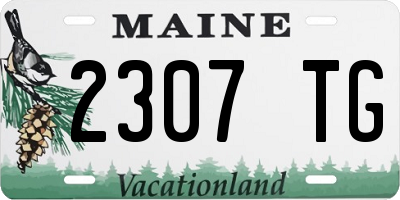 ME license plate 2307TG