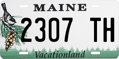 ME license plate 2307TH