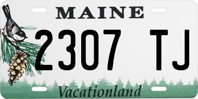 ME license plate 2307TJ