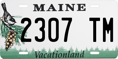 ME license plate 2307TM