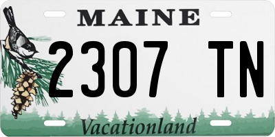 ME license plate 2307TN