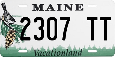 ME license plate 2307TT