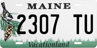 ME license plate 2307TU