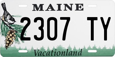 ME license plate 2307TY