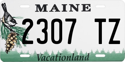 ME license plate 2307TZ