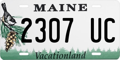 ME license plate 2307UC