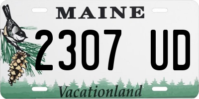 ME license plate 2307UD