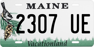 ME license plate 2307UE