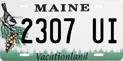 ME license plate 2307UI
