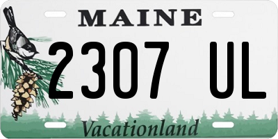 ME license plate 2307UL
