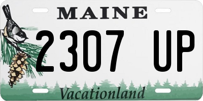 ME license plate 2307UP