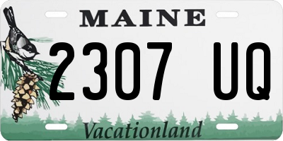 ME license plate 2307UQ