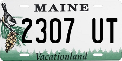 ME license plate 2307UT