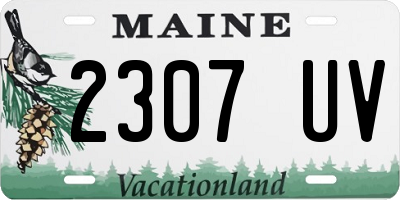 ME license plate 2307UV