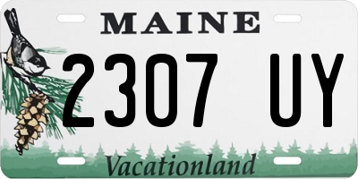 ME license plate 2307UY