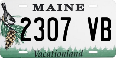 ME license plate 2307VB