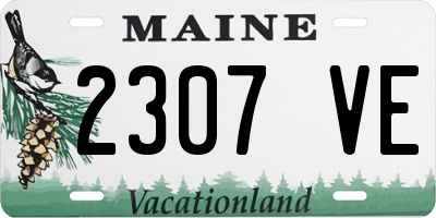 ME license plate 2307VE