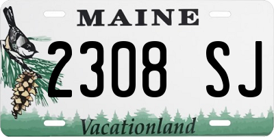 ME license plate 2308SJ
