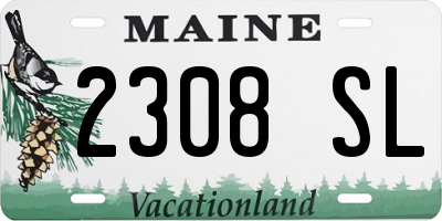 ME license plate 2308SL